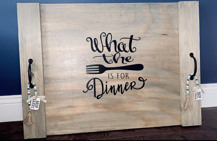 STOVE COVER/NOODLE BOARD- WHAT THE FORK