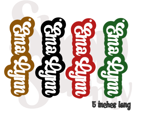 NAME CUTOUT stocking tags