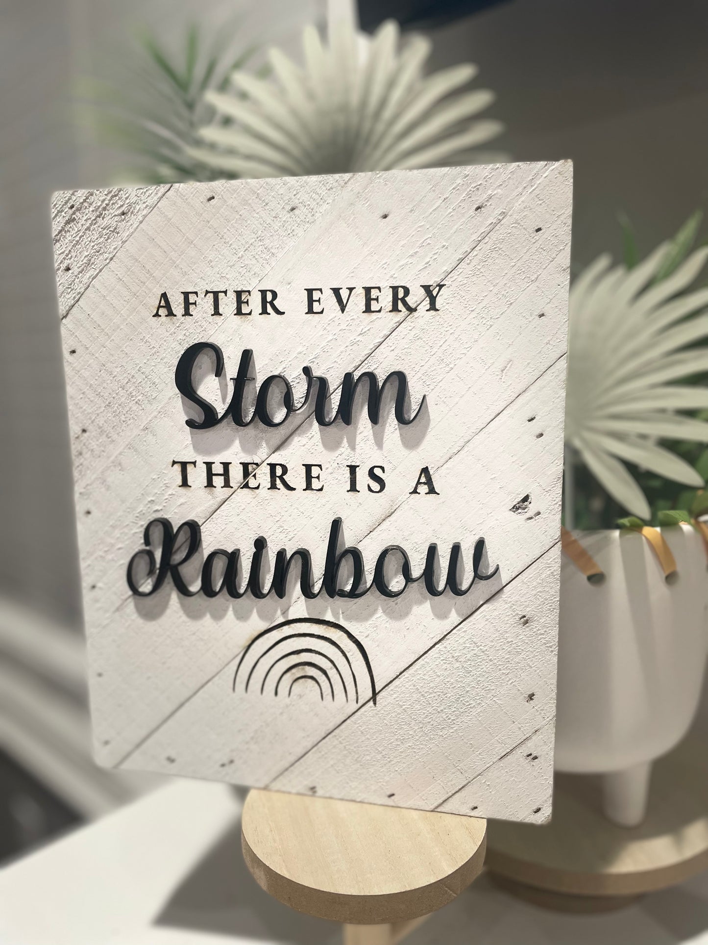 Stormy rainbow sign