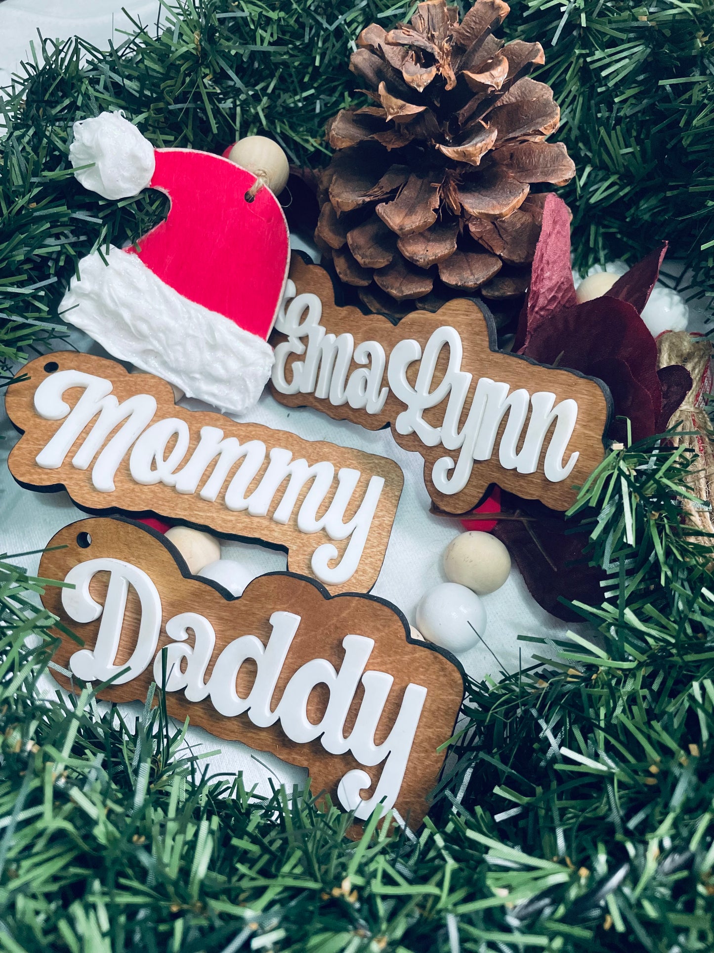 NAME CUTOUT stocking tags