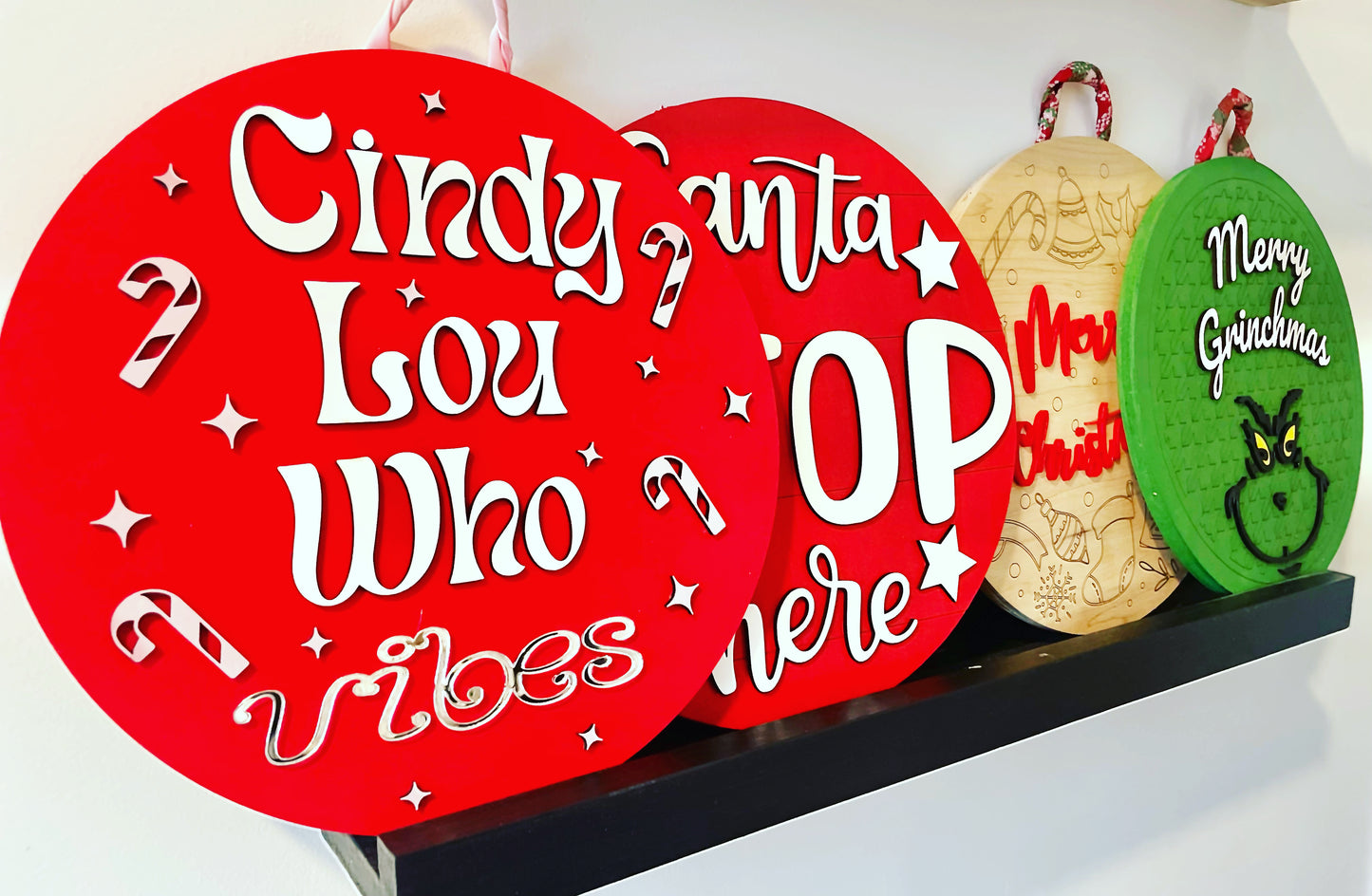 HOLIDAY 12in wooden ROUNDS