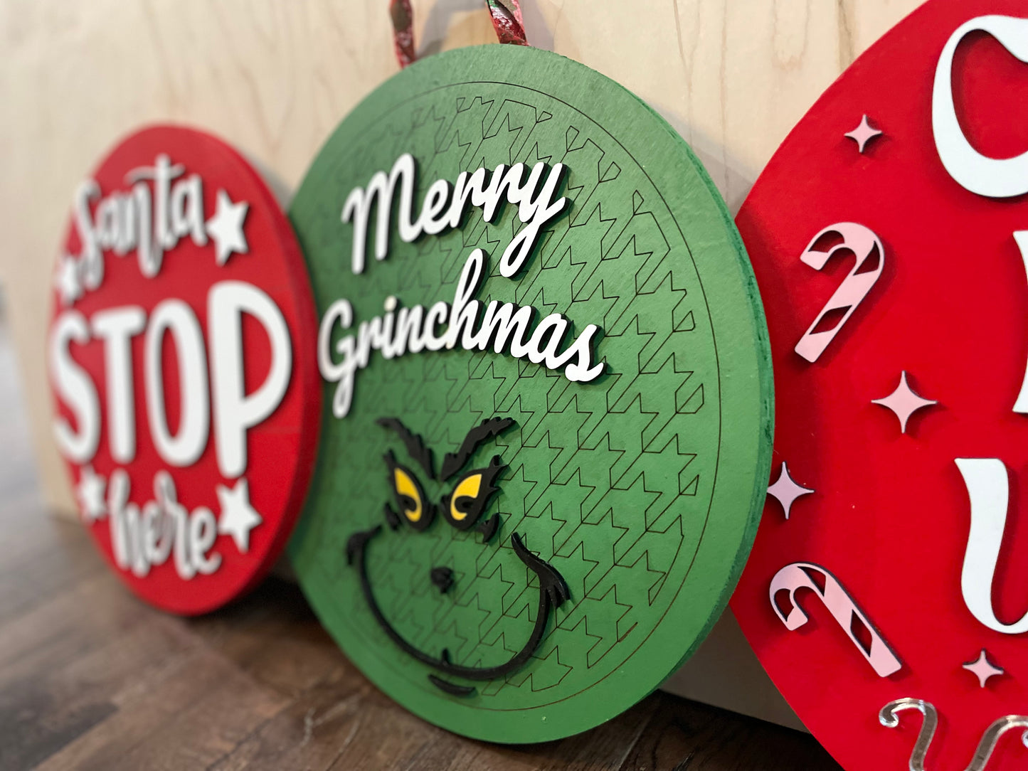 HOLIDAY 12in wooden ROUNDS