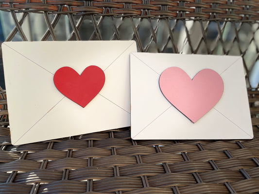 2 pack- envelope decor set (pink and red)